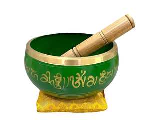 Bol chantant en métal plaqué or poli, style antique moderne, pour la méditation, la thérapie et la guérison holistique - Product Image 3