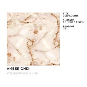 Dyna Azul 600x600mm Polished Porcelain Tiles 60x60cm Glossy Marble Look Ceramic Polished Floor Tiles Designer <b>Wall</b> Tiles - Product Image 2