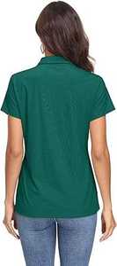 T-shirts de golf pour femmes, dernier design, très demandés, couleur personnalisée, tricotés, 100% coton, tissu Oxford, confortables et respirants - Product Image 3