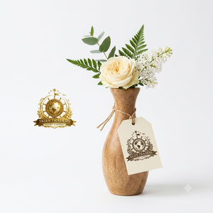 Vase à fleurs minimaliste en bois naturel fait main, support floral de table fin, pot de bureau moderne, fournisseur en gros - Product Image 1