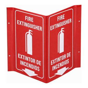 Señal Bilingüe para Extintor de Incendios - Señal de Advertencia de Seguridad de PVC para Interiores/Exteriores - Product Image 1