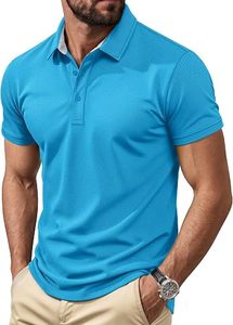 Men's Short Sleeve Cotton Polo <b>Shirt</b> Classic Fit Casual <b>Collared</b> <b>T</b>-<b>Shirt</b> - Product Image 3