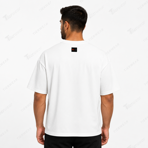 เสื้อยืดผู้ชายฤดูร้อน ผ้าฝ้ายเจอร์ซีย์น้ำหนักเบา ระบายอากาศดี สวมใส่สบาย เป็นมิตรกับสิ่งแวดล้อม แห้งเร็ว ทรงโอเวอร์ไซส์ แขนสั้น คอกลม ทรงหลวม - Product Image 5