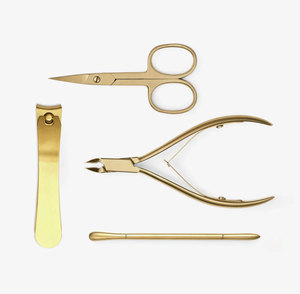 Tijeras Profesionales de Acero Inoxidable Curvas Doradas de Precisión Japonesa para Cutículas, Kit de Herramientas de Belleza Duraderas para Uñas - Product Image 4