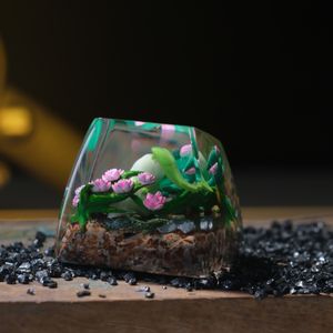 คีย์แคปช่างฝีมือแห่งป่าลึกลับ, คีย์แคปแบบกำหนดเอง, คีย์แคปอนิเมะน่ารัก, คีย์แคปสีเขียว, ชุดคีย์แคป, คีย์แคปไม้ - Product Image 4