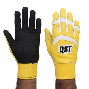Gants de frappe de baseball personnalisés à doigts entiers, fermeture de poignet réglable, légers et respirants, pour l'entraînement au baseball, vente en gros - Product Image 1