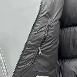Chaqueta de plumón cálida para hombre, con logo y diseño personalizados, a prueba de viento, transpirable, estilo urbano para hombre - Product Image 5