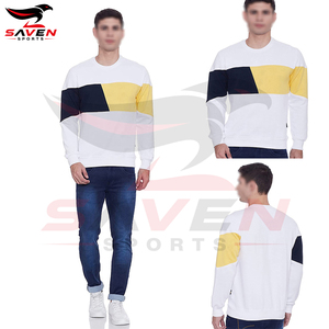 Wholesale <b>Plain</b> Men <b>Sweatshirt</b> Custom Logo Blank Loose Fit Crew Neck Heavy Weight Fleece Pullover <b>Sweatshirt</b> For Men - Product Image 5