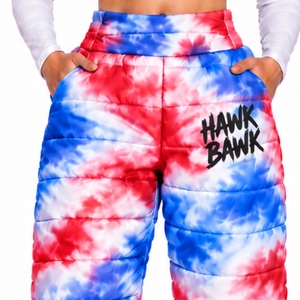 Pantalon matelassé pour femme, style décontracté, hiver, coupe ample, taille élastique avec cordon de serrage, longueur intégrale, streetwear d'hiver - Product Image 4