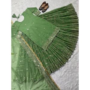 Lehenga Choli de soirée de style fantaisie, nouveau design, en polyester - Product Image 4