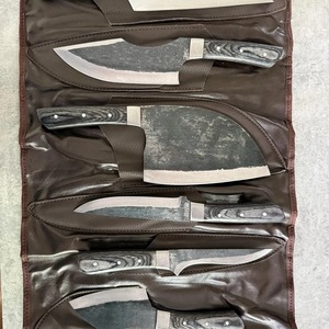 Juego de Cuchillos de Chef Japoneses Forjados a Mano, Hoja de Acero de Damasco, Mango de Madera, Acabado Satinado, 8-9.9 Pulgadas, para Uso con la Mano Derecha en la Cocina - Product Image 2