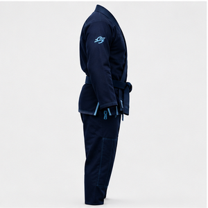 Uniforme de Jiu-Jitsu Brasileño (BJJ) Unisex Azul Oscuro, Ropa de Judo de Algodón, Absorbe la Humedad, Corte Holgado, Kimono Ligero para Artes Marciales para Adultos - Product Image 2