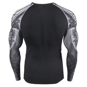 Rashguard MMA à manches longues pour hommes, en polyester et élasthanne, sublimé, pour le sport - Product Image 2