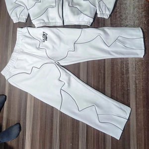 Veste d'hiver pour homme, ensemble de jogging zippé, 100% coton, bande réfléchissante, fabricant de marque privée, ensemble de survêtement 2 pièces - Product Image 1