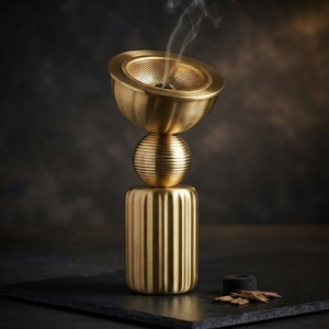 Wholesale Middle East Ramadan Eid Gift Luxury Home Fragrance <b>Oud</b> <b>Bakhoor</b> Burner Arabic Style Aromatherapy Decoration For Living - Product Image 6