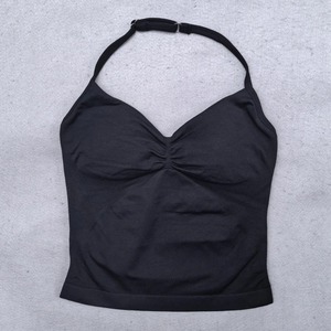 Gym Top <b>Backless</b> Gym Clothes Women Scrunch <b>Bra</b> Removable Cups Yoga Tank Workout Outfits Tops Sports Vest - Product Image 3