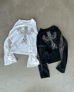 Camiseta de manga larga 100% algodón altamente personalizada para hombre, camiseta de manga larga para hombre, microfibra 2024 de gran tamaño de alta calidad - Product Image 1