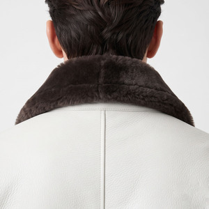 Veste en cuir d'agneau pour homme, veste en cuir d'agneau véritable tendance pour homme avec fermeture éclair, veste bomber en cuir d'agneau premium pour homme - Product Image 4