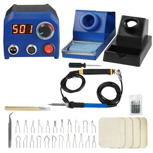 Kit per Pirografia a Legna con Doppia Porta di Uscita, Temperatura Regolabile 250~700 Gradi Celsius, Display, 2 Penne per Pirografia, 23 Fili per Carbonizzazione - Product Image 1