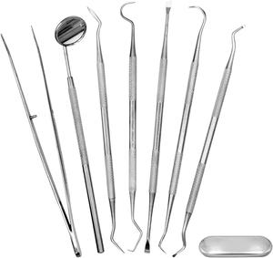 เครื่องมือขูดหินปูนสุนัขแบบสองหัว ทำจากสแตนเลส 7 ชิ้น - Product Image 3