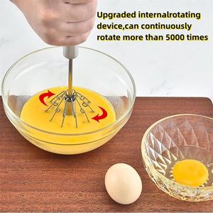 Stainless Steel Manual Hand Mixer Easy Use Push Whisk for Making Froth Foam Whipped Cream Semi-Auto Egg Beater - Product Image 3