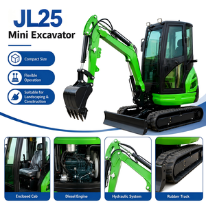 Mini-excavatrice sur chenilles hydraulique JL25 Air <span class=keywords><strong>2</strong></span>,5 tonnes avec moteur Laidong Euro 5, MOQ 1 pièce pour la construction agricole - Product Image 2