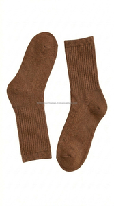 Chaussettes de sport montantes pour femme de haute qualité, orange, à imprimé numérique uni, en Spandex/Polyester et coton, respirantes, avec revers antidérapant - Product Image 6