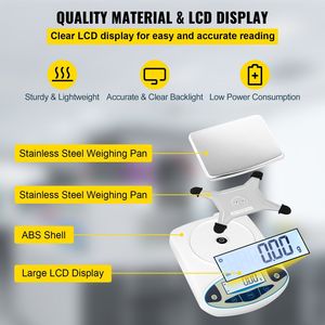 Alta precisione 5000g X 0.01g bilancia elettronica analitica scala di laboratorio 13 unità di conversione funzione di conteggio Display LCD per laboratorio - Product Image 5