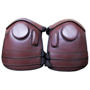 Genouillères de performance pour hommes, protections en cuir souple rembourrées pour l'équitation et les vêtements de type western pour écuries. - Product Image 1