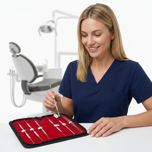 เครื่องมือขูดหินปูนแบบสองด้าน Universal Curette สำหรับงานทันตกรรม ทำจากสแตนเลส ใช้งานด้วยมือ ปลายหยัก - Product Image 5