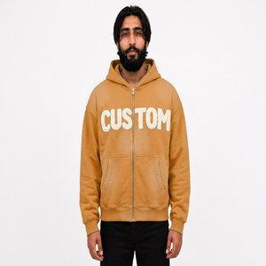 Sudadera con capucha estilo streetwear desgastado para hombre, lavado vintage personalizado, de gran gramaje, producción de marca, para compradores estadounidenses - Product Image 5