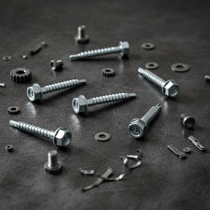 Tornillos Autoperforantes de Cabeza Hexagonal de Acero al Carbono Clase 4.8 6.8, Rosca Gruesa, Modelo 16 en Pulgadas, Zincados, Disponibles para OEM, de Fábrica - Product Image 1
