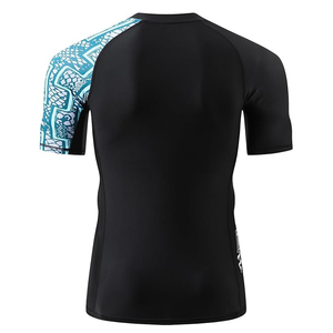 Men Rash Guard T <b>Shirt</b> <b>Compression</b> Short Sleeve Swim <b>Shirt</b> UV Protection Quick Dry OEM Manufacturer - Product Image 3