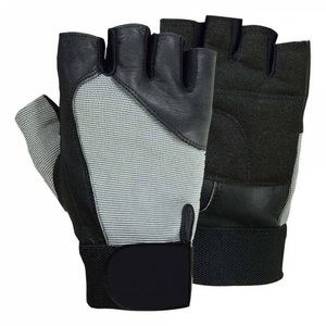Crossfit Weightlifting Gym Workout Fitness Training Exercise Sports <b>Gloves</b> Anti PU Leather Half Finger Lace-Up Closure Unisex - Product Image 2