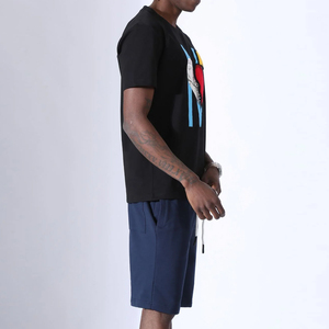 Wholesale Customized Logo Style Plus Size Men's Short <b>Set</b> Cotton Polyester Made Breathable Men <b>Twin</b> <b>Sets</b> - Product Image 4