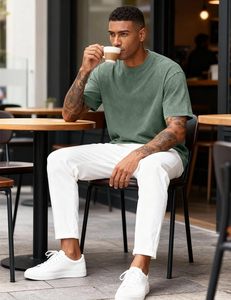 Camisetas Extra Grandes Personalizadas para Hombre, 100% Algodón, Transpirables, de Secado Rápido, Ecológicas, Corte Holgado - Product Image 2