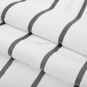 ผ้าขนหนูคาบาน่าลายทาง พรีเมียม สำหรับส่งออก 400 GSM 70x150 ซม. ผ้าขนหนูนุ่มสำหรับชายหาด สระว่ายน้ำ แคมป์ปิ้ง ปิกนิก กรีซ - Product Image 2