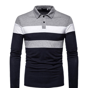 Chemise décontractée pour homme à manches longues 100 % coton respirant et écologique avec design color block - Product Image 5