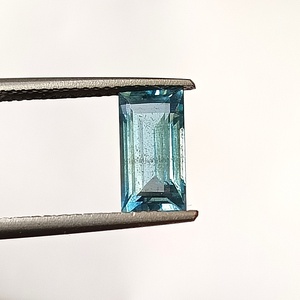 Piedra Preciosa Suelta de Aguamarina Natural, Corte Esmeralda Rectangular, para Joyería, 1.55 Quilates, Azul - Product Image 4