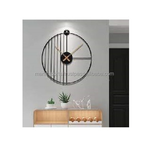 นาฬิกาแขวนผนังโลหะคุณภาพพรีเมี่ยมปรับขนาดและการตกแต่งสำหรับตกแต่งและใช้งานในบ้านห้องนั่งเล่น - Product Image 6