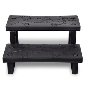 Marchepied de spa antidérapant noir de taille moyenne pour douche extérieure, marchepied de spa en plastique noir - Product Image 2