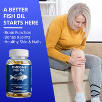 Cápsulas Blandas de Ácidos Grasos Omega-3 EPA DHA, Aceite de Pescado Omega-3, Salud Inmunológica, Cerebral y Cardíaca, Cápsulas Blandas de Apoyo Inmunológico