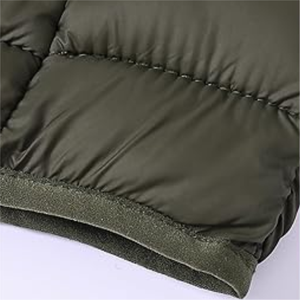 Veste matelassée d'hiver de qualité supérieure unisexe, veste à capuche brillante matelassée avec col montant, 100% nylon, imperméable et coupe-vent - Product Image 5