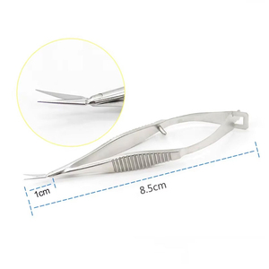 Ciseaux microscopiques Vannas, courbés et droits, en acier inoxydable et titane, ensemble d'instruments chirurgicaux ophtalmiques, CE OEM - Product Image 5