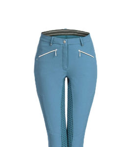Leggings d'équitation en silicone personnalisés de haute qualité avec impression intégrale et fermeture éclair, pantalons d'équitation pour femmes - Product Image 6