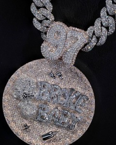 Premium <b>Solid</b> <b>Silver</b> Natural Diamond Luxury Pendant for Fashion Lovers-Perfect <b>Necklace</b> for Wedding Birthday Festival Gifts - Product Image 4