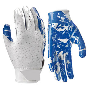 American Football Gloves Leather Full Finger Durable Training Gloves Strong Grip Non-Slip <b>Hook</b> Loop Closure for Match Practice - Product Image 5