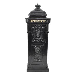 Heavy Duty Post <b>Box</b> Ground Mount Black Coated Cast Iron <b>Letter</b> <b>Box</b> For Garden Accessories & Farmhouse Decor - Product Image 2