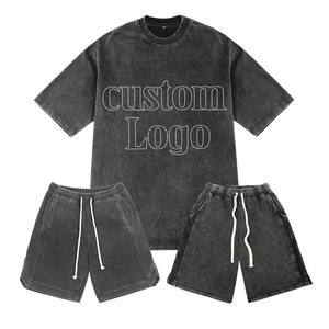 ชุดเซ็ตเสื้อยืดและกางเกงขาสั้นผู้ชายลายฟอกสี รุ่นซัมเมอร์ 2025/2026 ขายส่งเสื้อผ้าผู้ชาย ชุดสองชิ้น - Product Image 5
