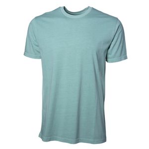 Camiseta de Manga Corta para Hombre, Cuello Redondo, Color Azul Claro, Algodón Suave, Informal, Básica, Ligera, Transpirable, para Uso Diario en Verano - Product Image 1
